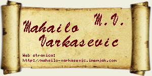 Mahailo Varkašević vizit kartica